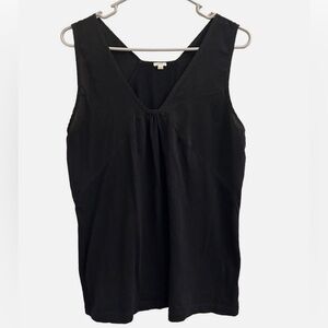 J. Crew silk & cotton sleeveless blouse black